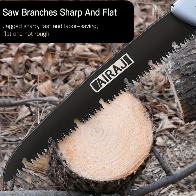 AIRAJ 3Pc Folding Hand 7-10 IN Saw Outdoor Logging Saw Woodworking Folding Portable Saw Garden Camping Pruning