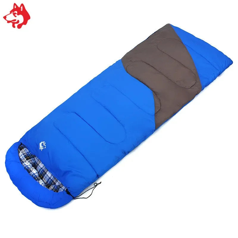 JUNGLE KING CY0906 Cotton Filling Envelope Linkable Double Sleeping Bag Outdoor Waterproof Camping Gear -5 Celsius Sleeping Bags