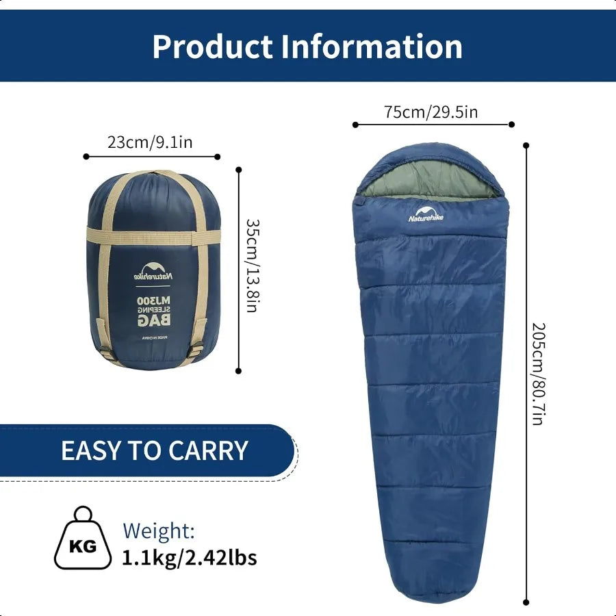 Sleeping Bags for Adults 2339 Mummy Backpacking Sleeping Bag 0 Degree Lightweight Sleeping Bag Warm for Camping Hiking