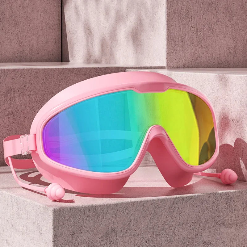 Adult electroplated large frame swimming goggles/anti-fog and anti-ultraviolet/safety optical lenses/swimming accessories Copozz