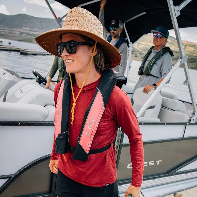 Onyx A/M-24 Automatic/Manual Inflatable Life Jacket, Low Profile, Compact Design, Manual Convertible Inflation Option