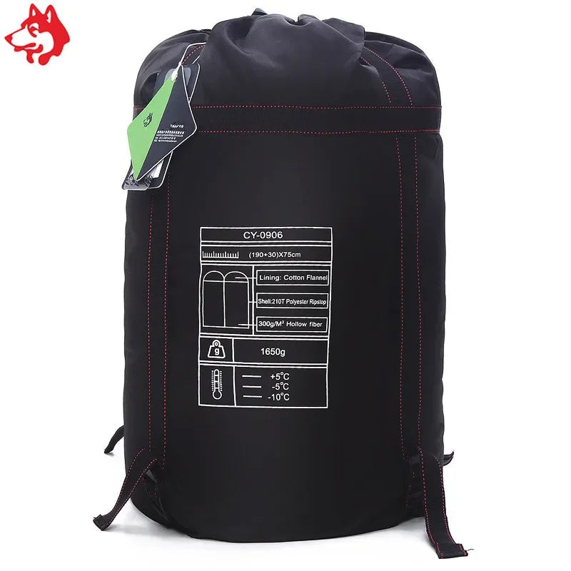 JUNGLE KING CY0906 Cotton Filling Envelope Linkable Double Sleeping Bag Outdoor Waterproof Camping Gear -5 Celsius Sleeping Bags