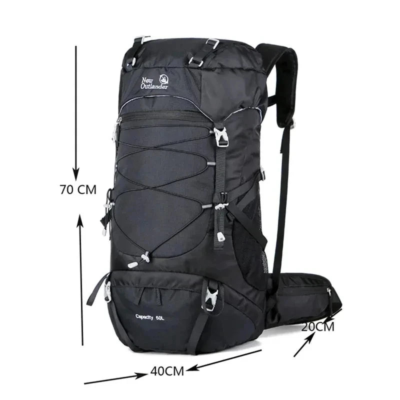 Men's Hiking Backpack Travel Bag For Camping Mountaineering Trekking Outdoor Sports Backpacks 50L Waterproof Rucksack Bagpacks
