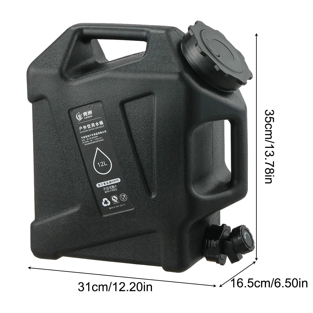 10-25L Outdoor Water Bucket Large-Capacity Portable Water Bag Container with Faucet Driving Water Tank for Picnic Hiking