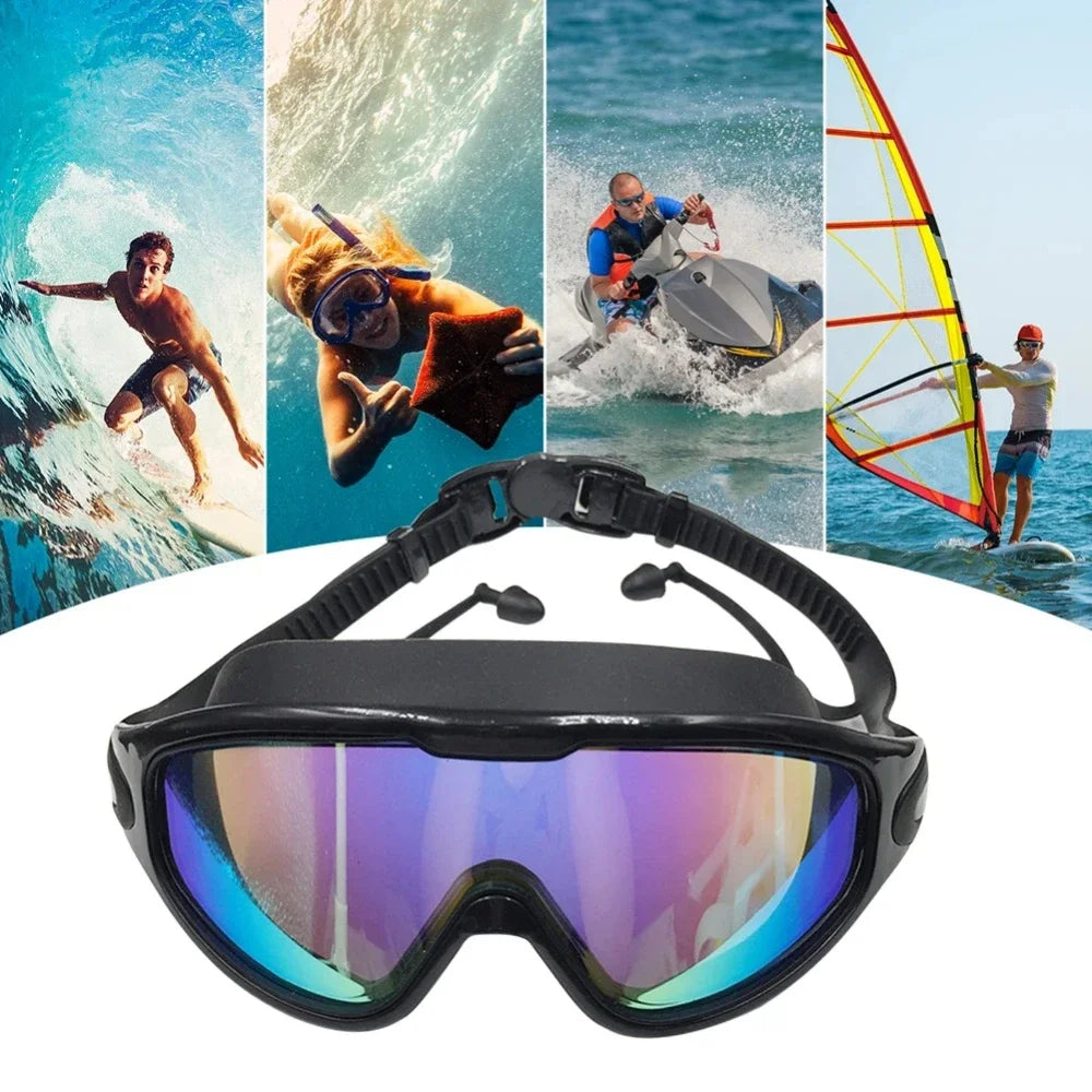 Adult electroplated large frame swimming goggles/anti-fog and anti-ultraviolet/safety optical lenses/swimming accessories Copozz