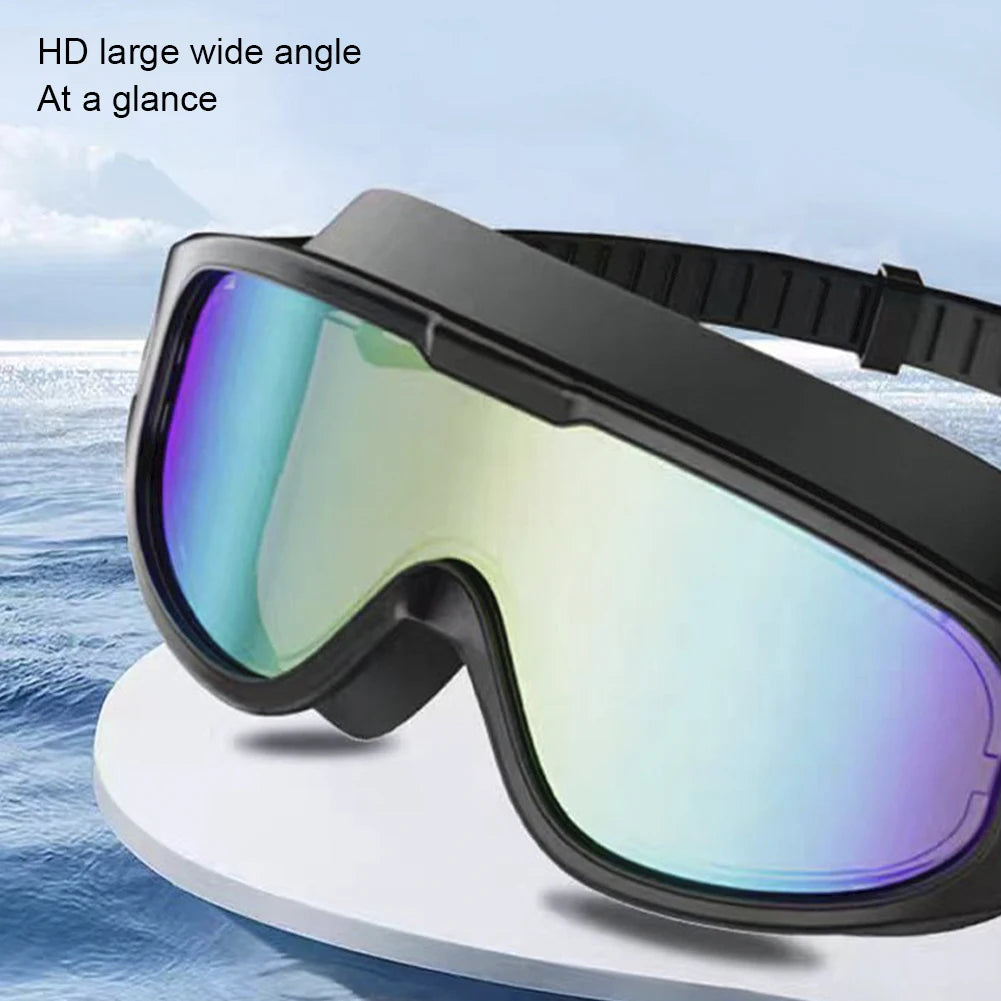 1/2Pcs Large Frame Swimming Goggles Adult High-Definition Anti Fog Electroplated Swimming Goggles For Women Men Silicone Goggle