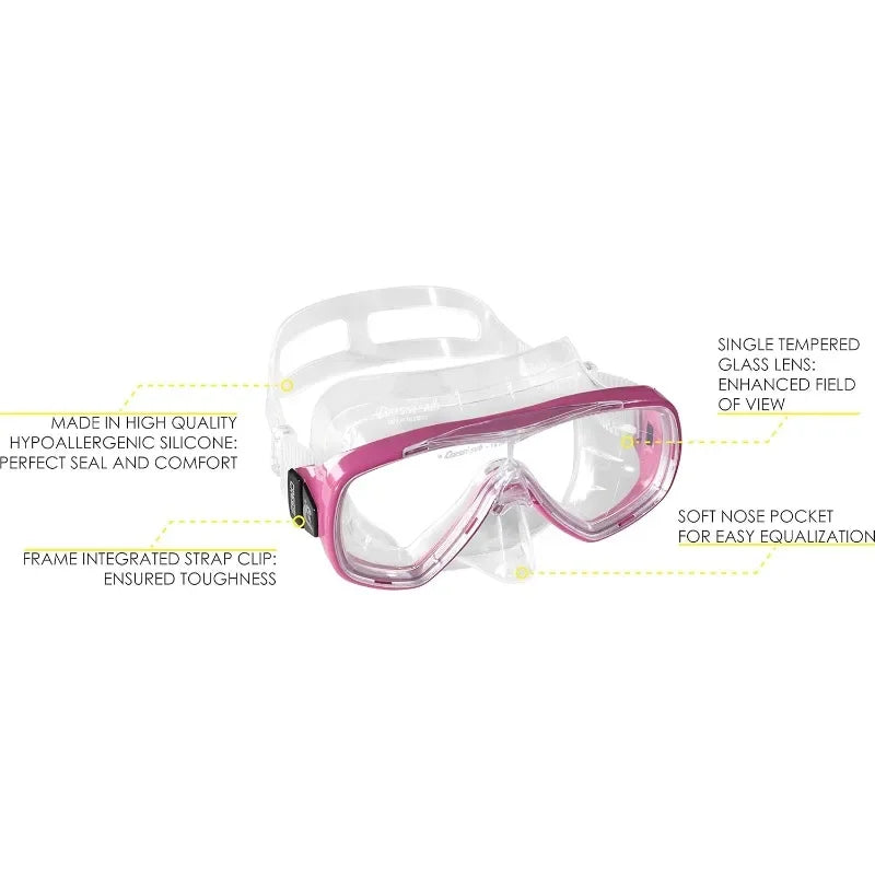 Cressi Adult Light Weight Premium Travel Snorkel Set - Mask & Fins Made in Italy - Palau Set: by Cressi, Quality Since 1946