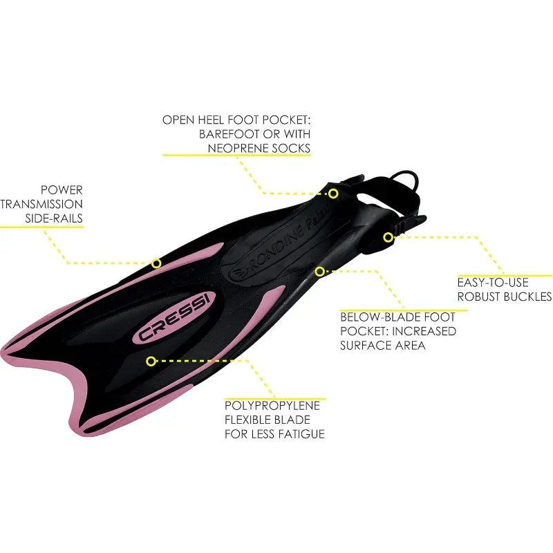 Cressi Adult Light Weight Premium Travel Snorkel Set - Mask & Fins Made in Italy - Palau Set: by Cressi, Quality Since 1946