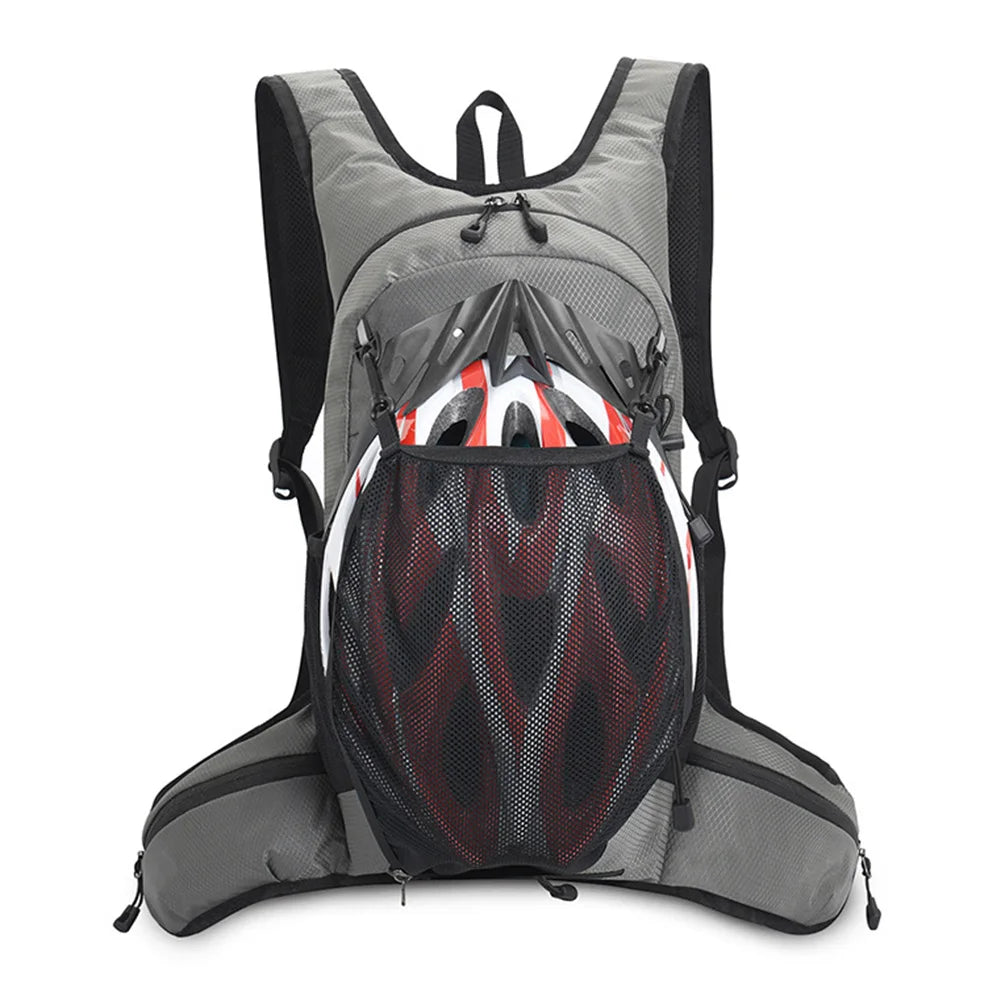 Polyester Trekking Backpack Wear-resistant School Backpack Layered Storage Lightweight Adjustable for Outdoor Activities