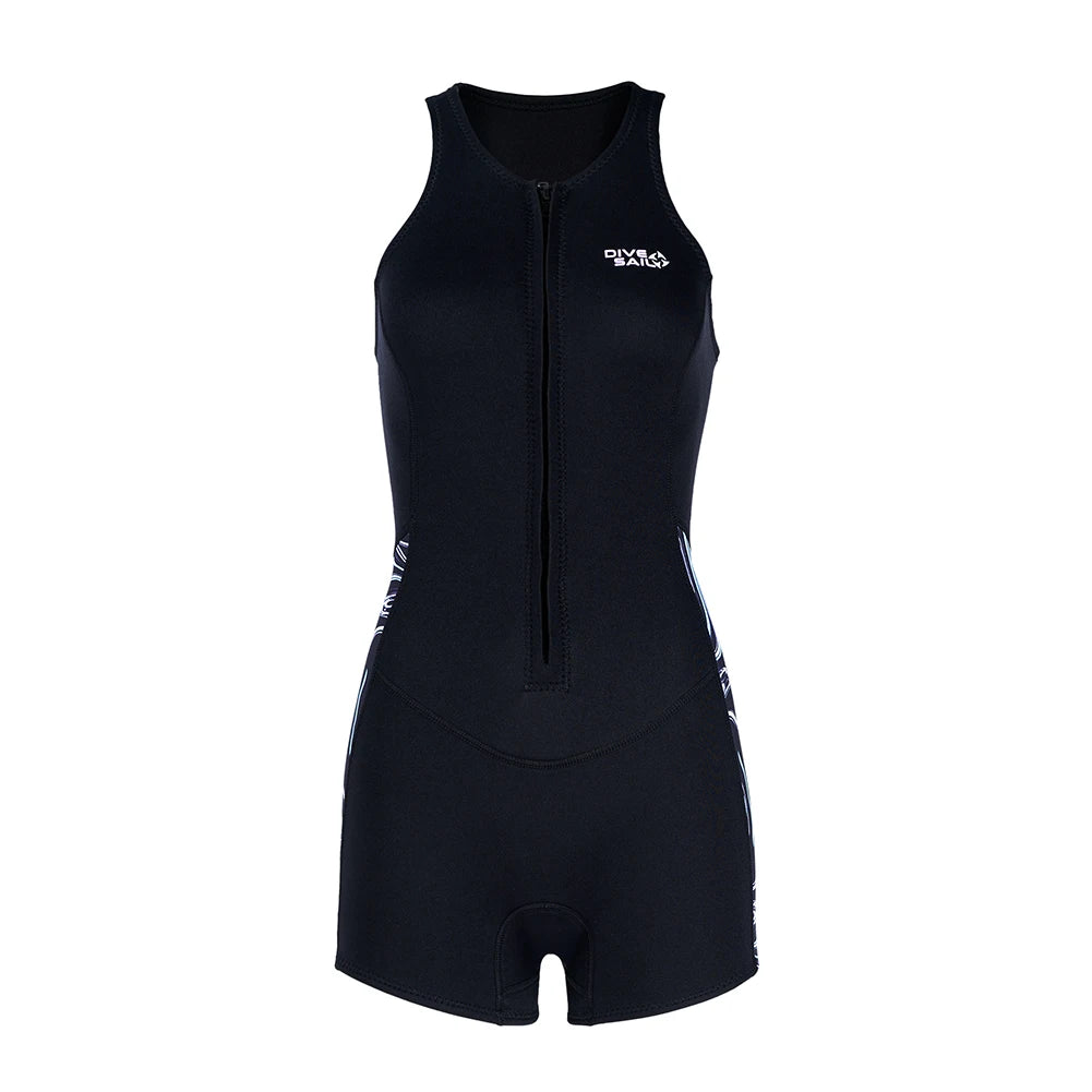 2MM Women Wetsuit Surfing Suit With Front Zip One Piece sleeveless Swimsuit Female Snorkeling Swimsuit Beach Wear For Swimming