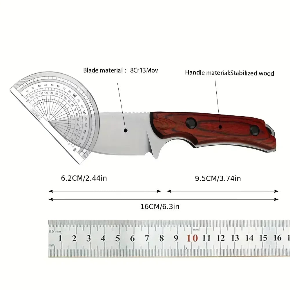 BM 15017 Fixed Tactical Straight Knife CPM-S30V Steel Rosewood Handle Hunting Survival Outdoor Tool Knife with Leather Sheath
