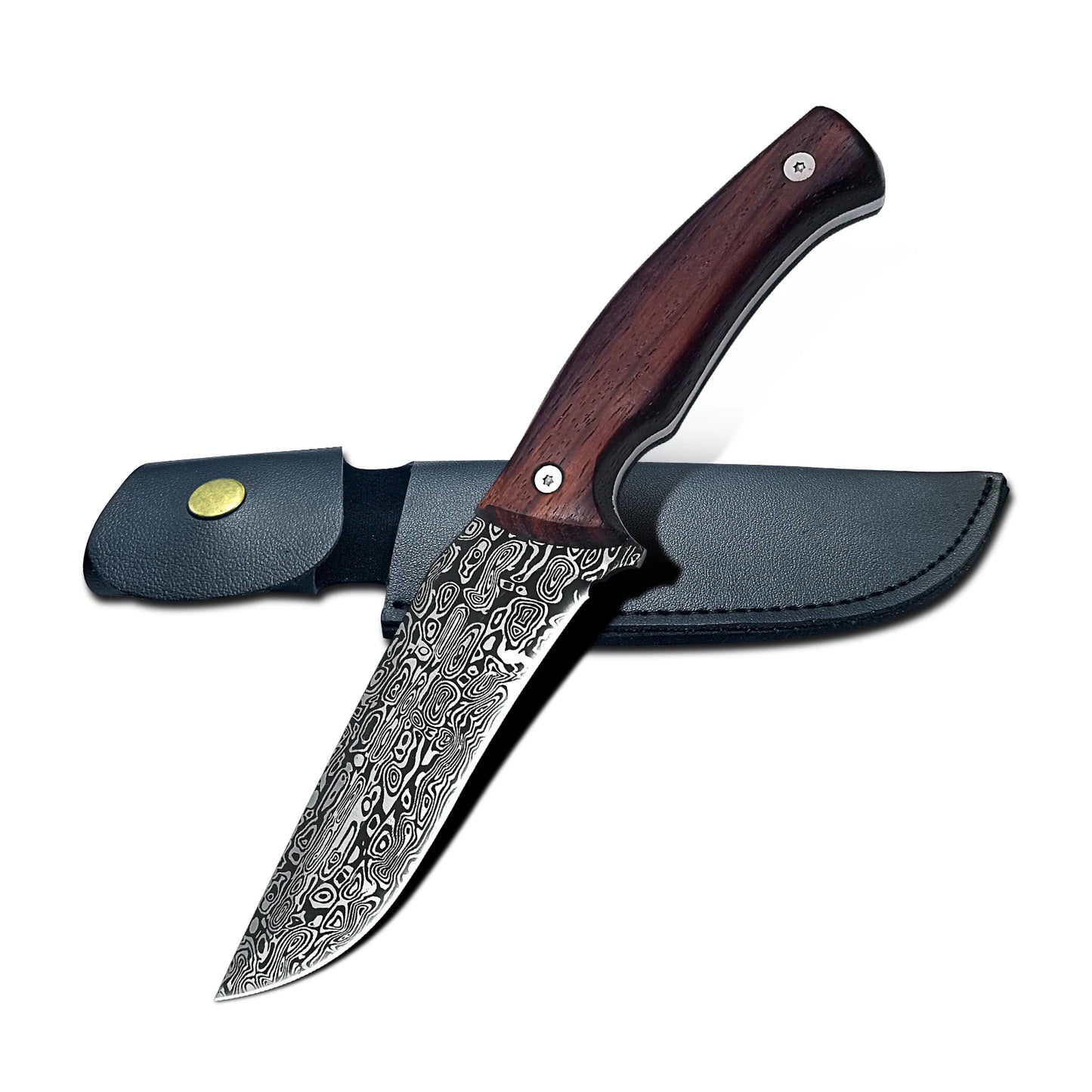 High-Hardness Stainless Steel Outdoor Straight Knife - a multi-functional camping and survival tool suitable for hiking, bushcra