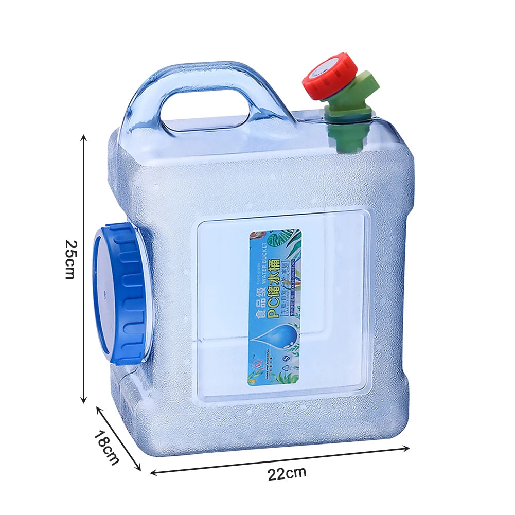 8 L Water Container with Faucet Water Can Bucket Large Capacity Water Bottle Portable Water Container For Outdoor Camping Travel