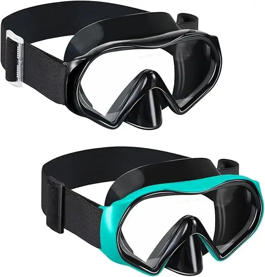 Swimming Goggles Scuba Snorkeling Mask for Adults, Tempered Glass with Panoramic View Anti-Leak and Anti-Fog Technology, Adjust