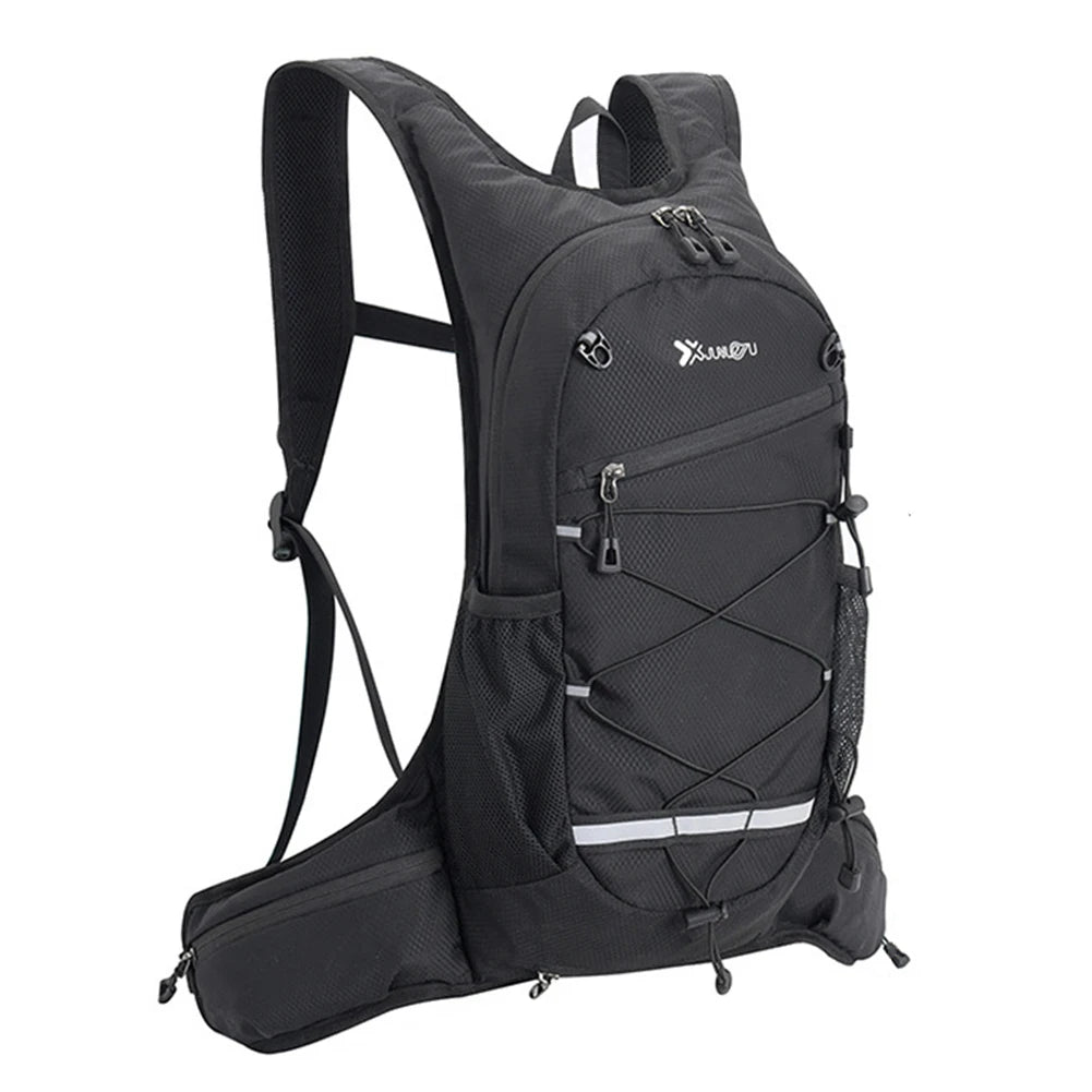 Polyester Trekking Backpack Wear-resistant School Backpack Layered Storage Lightweight Adjustable for Outdoor Activities