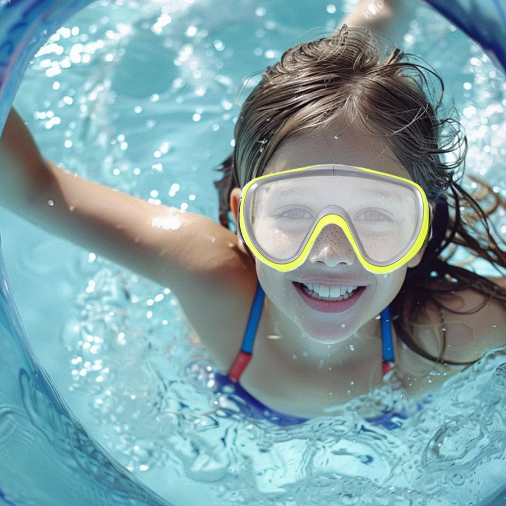 Diving Mask & Snorkel Set Adjustable Scuba Diving Mask No Leakage Diving Snorkel Tube Anti-Fog for Swimming Snorkeling