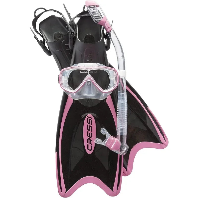 Cressi Adult Light Weight Premium Travel Snorkel Set - Mask & Fins Made in Italy - Palau Set: by Cressi, Quality Since 1946