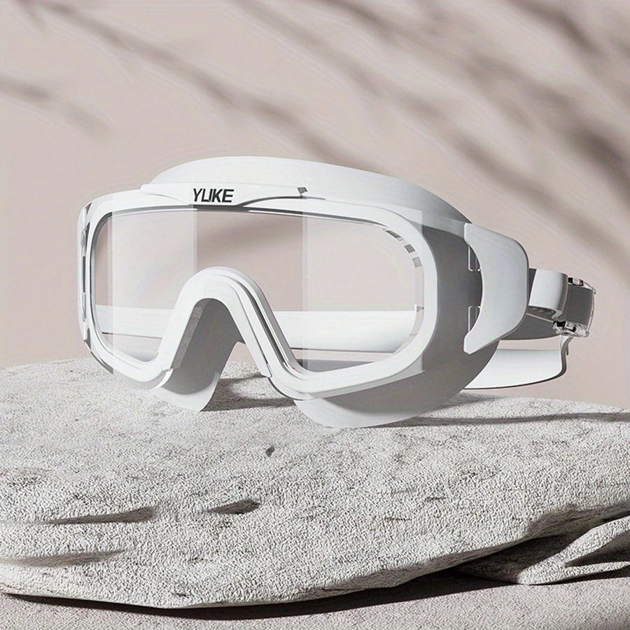 HD Waterproof & Anti-Fog Swimming Goggles Electroplated Large Frame Unisex Design for Professionals and Casual Swimmers