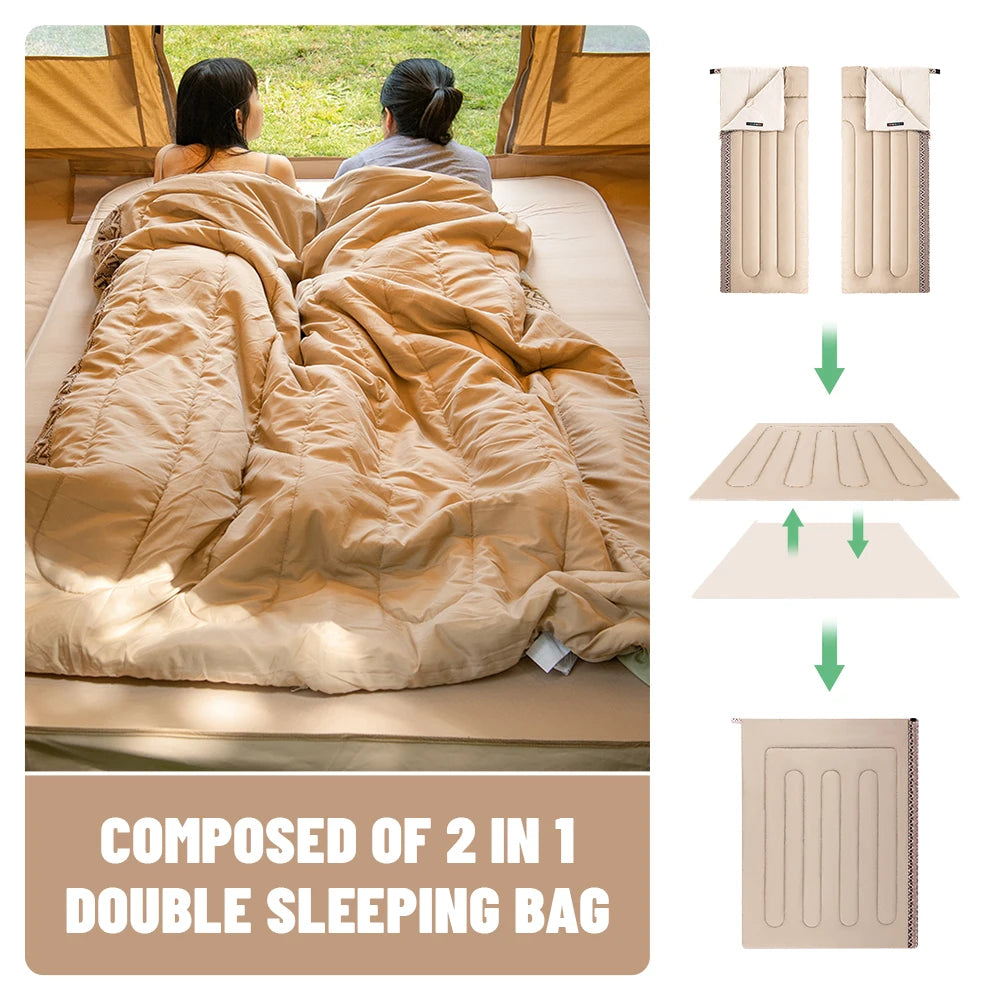 Naturehike L150 3 Season Sleeping Bags Ultralight Machine Washable Summer Sleeping Gear Outdoor Spliceable Camping Sleeping Bag