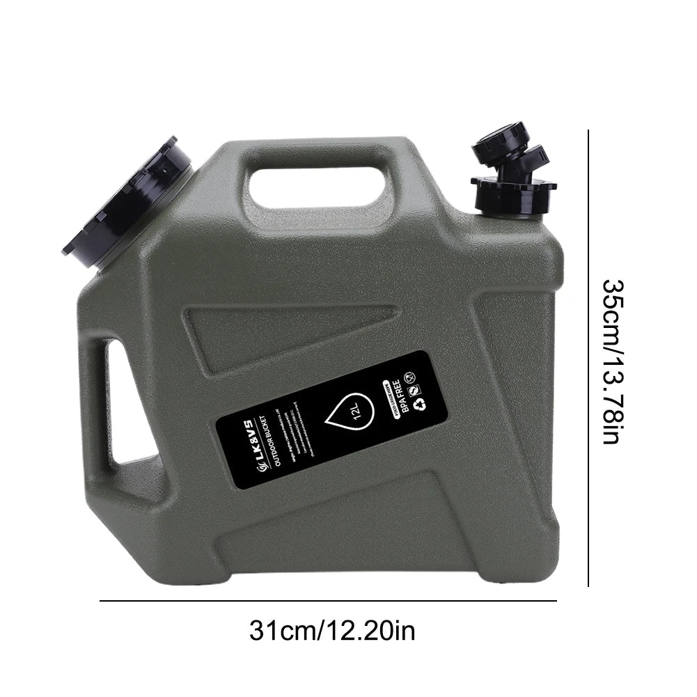 10-25L Outdoor Water Bucket Large-Capacity Portable Water Bag Container with Faucet Driving Water Tank for Picnic Hiking