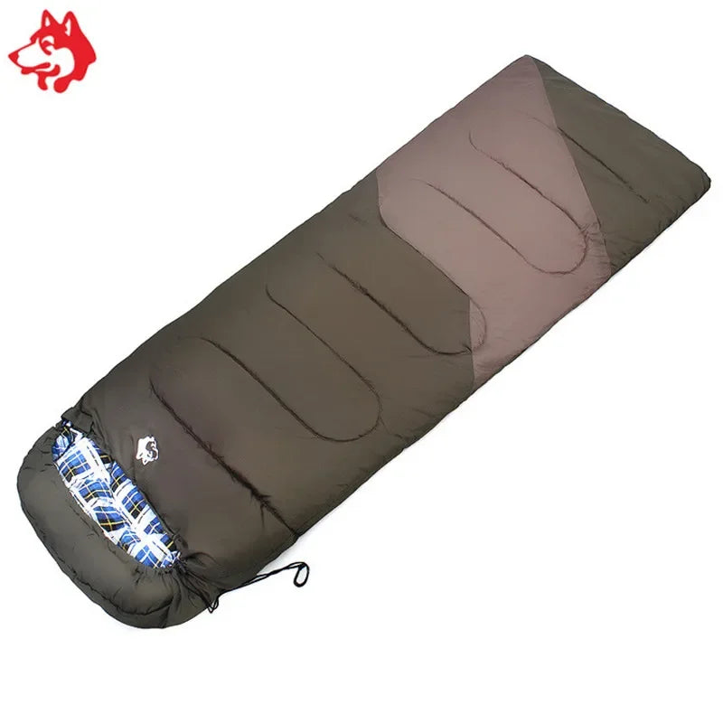 JUNGLE KING CY0906 Cotton Filling Envelope Linkable Double Sleeping Bag Outdoor Waterproof Camping Gear -5 Celsius Sleeping Bags