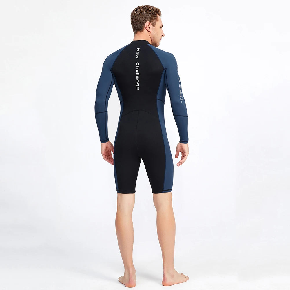 Neoprene Diving Protection Clothes with Zipper Mens Snorkeling Surfing Swimsuit Elastic Anti-scratch Warm Water Sports Equipment