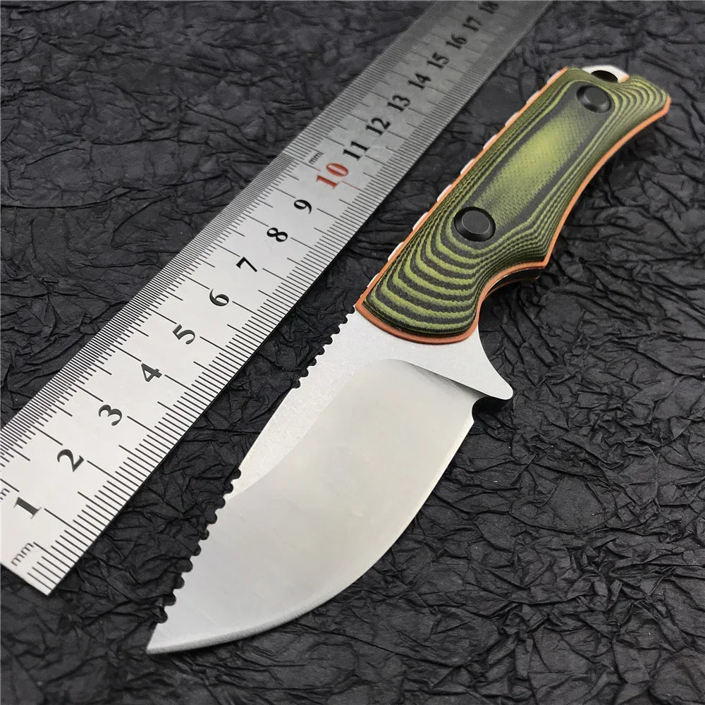 BM 15017 Fixed Tactical Straight Knife CPM-S30V Steel Rosewood Handle Hunting Survival Outdoor Tool Knife with Leather Sheath