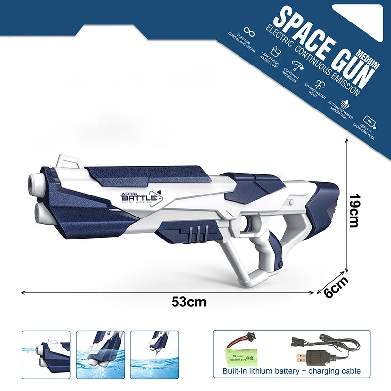 Electric Water Gun Squirt Pistol space battle Guns Children pool Beach Outdoor Party Fight Shooting Toys for Boys Kid Games