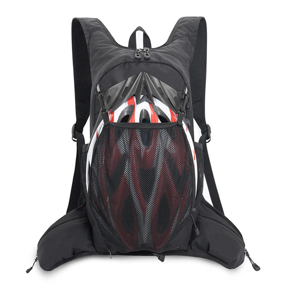 Polyester Trekking Backpack Wear-resistant School Backpack Layered Storage Lightweight Adjustable for Outdoor Activities