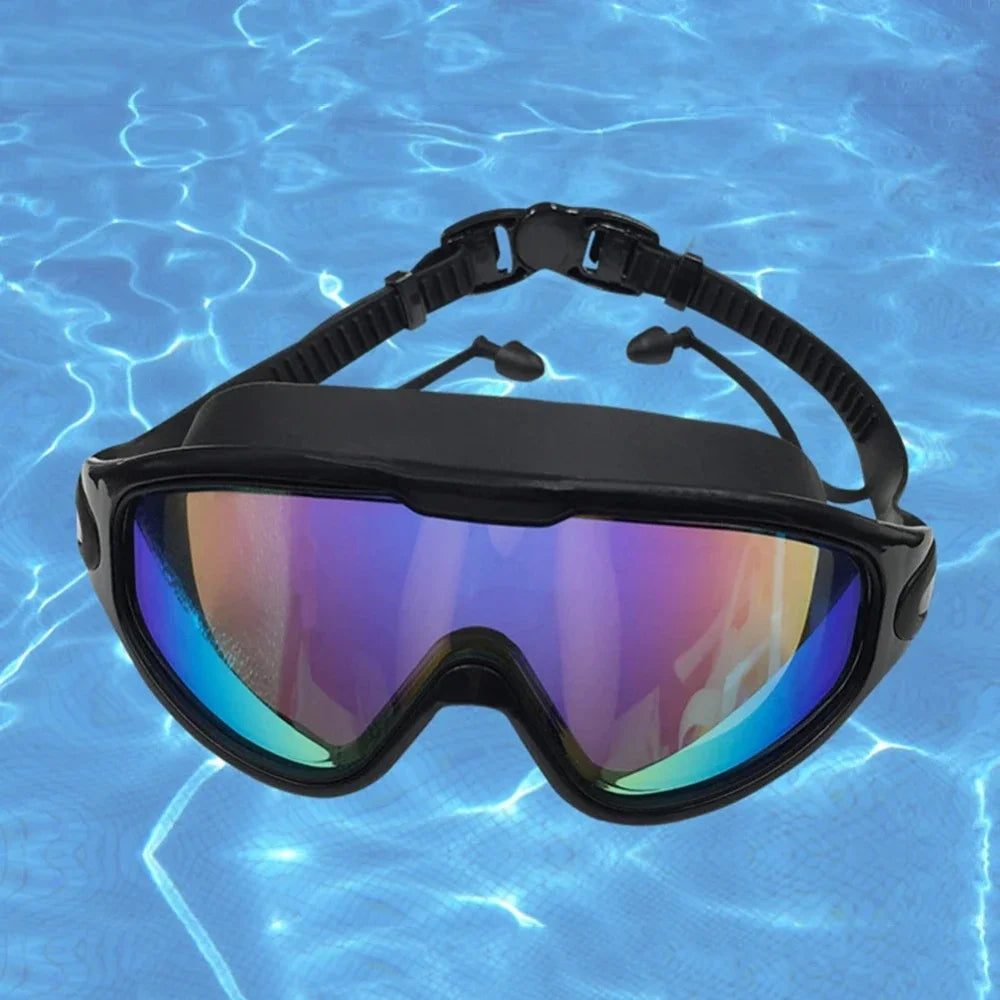 Adult electroplated large frame swimming goggles/anti-fog and anti-ultraviolet/safety optical lenses/swimming accessories Copozz