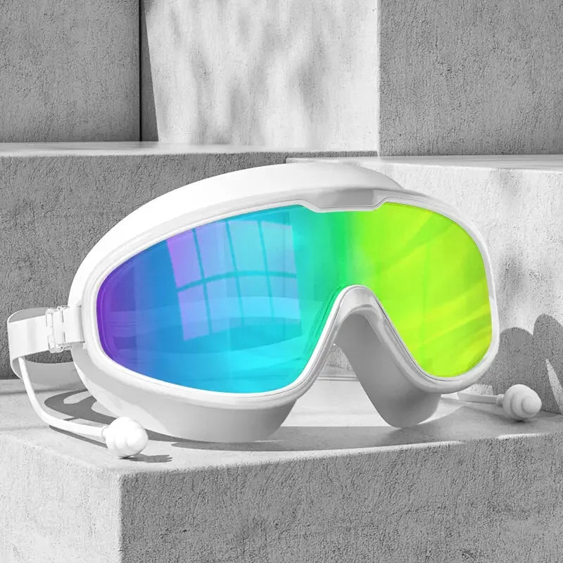 Adult electroplated large frame swimming goggles/anti-fog and anti-ultraviolet/safety optical lenses/swimming accessories Copozz