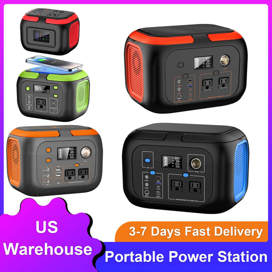 600W/300W/200W Portable Power Station,110V AC Outlets Solar Generator Storage Energy Power Bank For Camping Travel RV Trip Home