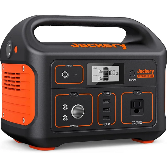 Jackery Portable Power Station Explorer 500, 518Wh Outdoor Solar Generator Mobile Lithium Battery Pack with 110V/500W AC Outlet