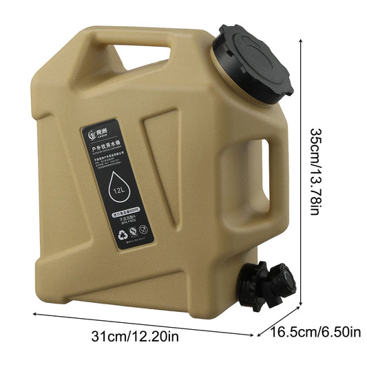 10-25L Outdoor Water Bucket Large-Capacity Portable Water Bag Container with Faucet Driving Water Tank for Picnic Hiking