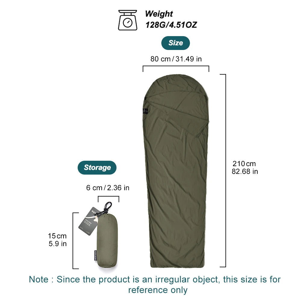Outdoor Camping Sleeping Bag Liner Ultralight Mummy Sleeping Bag Backpack Liner Single Person Travel  Sleeping Bag
