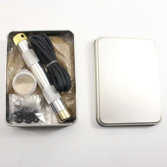 Brass Camping Fire Tube Portable Ignited Piston Firearm Useful Air Compression Fire Tube Survival Heating Tool for Outdoor