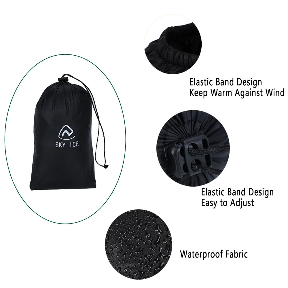 Winter Duck Down Booties Outdoor Camping Tent Warm Boots Warm Shoes Winter Warm Feet Cover Waterproof Windproof for Men Women