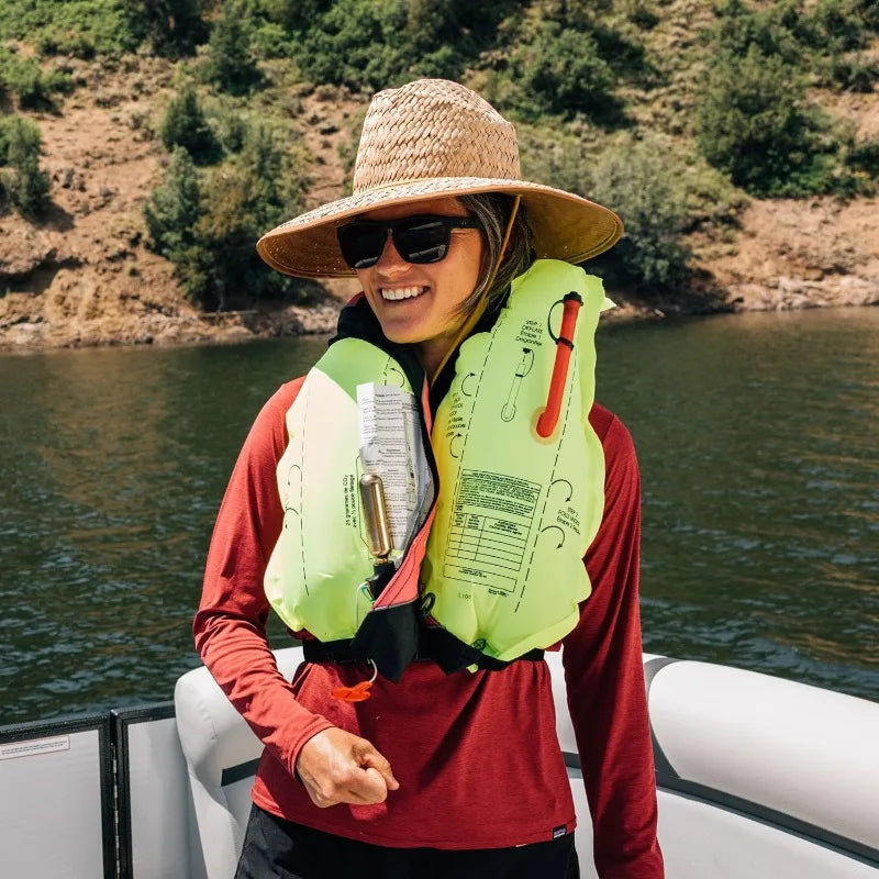 Onyx A/M-24 Automatic/Manual Inflatable Life Jacket, Low Profile, Compact Design, Manual Convertible Inflation Option