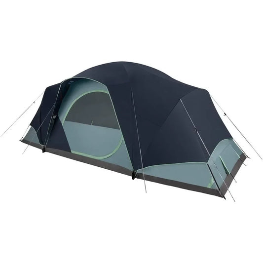 Coleman Skydome XL Tent - 8/10/12 Person, 5-Min Setup, Rainfly, Ventilation & Weatherproof - Blue Nights