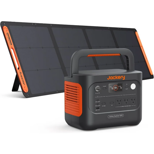 Jackery Solar Generator 1000 v2 with 200W Solar Panel,1070Wh Portable Power Station LiFePO4 Battery,1500W AC/100W USB-C Output