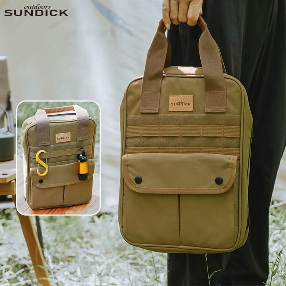 Camping Cookware Storage Bag with Handle Cooking Utensil Set Travel Organizer for Knife Fork Spoon for BBQ Camping Hiking Travel