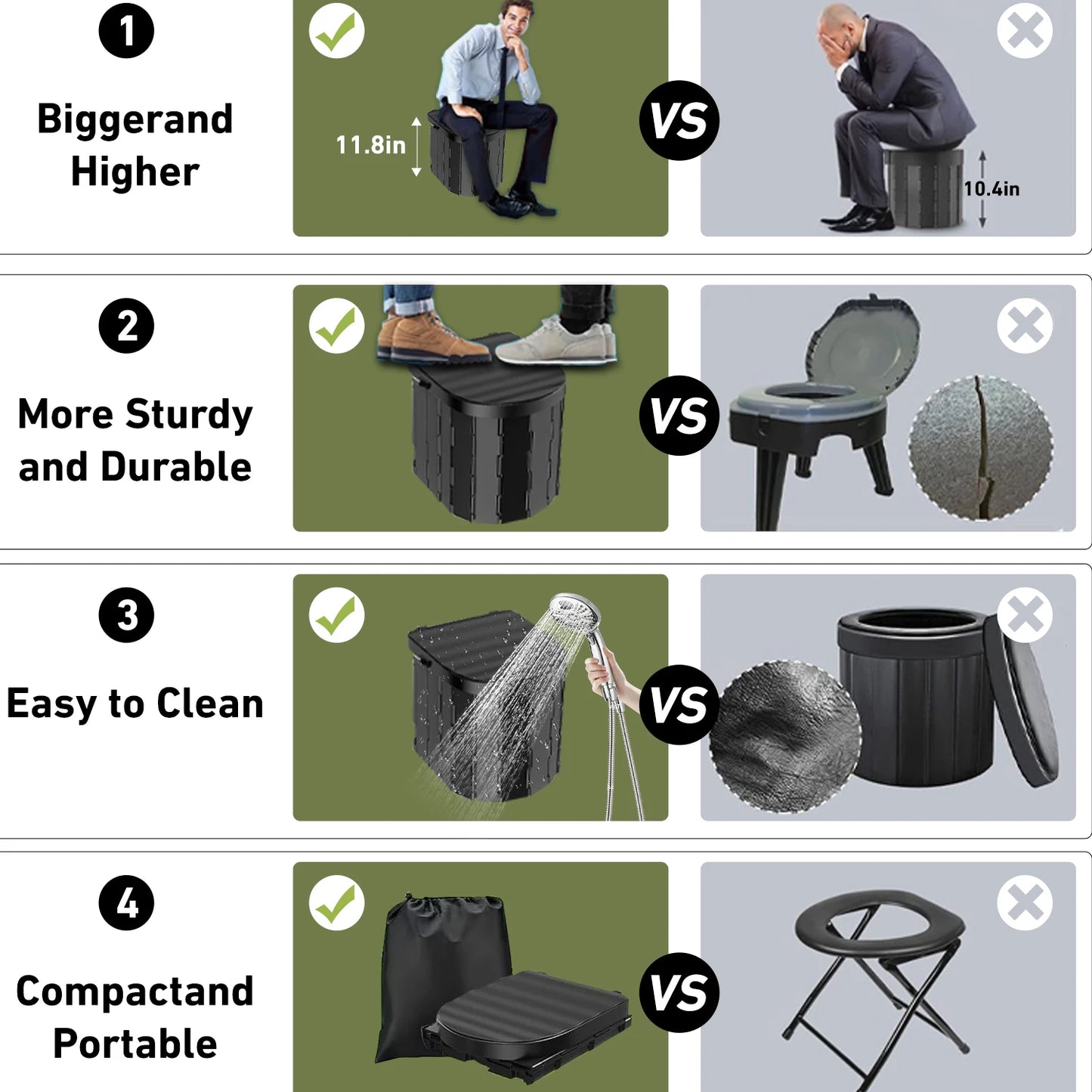 Camping Toilet with 1.5m Pop up Privacy Tent Large Portable Toilet Potty for Adults Outdoor Camping Shower Tents Changing Room