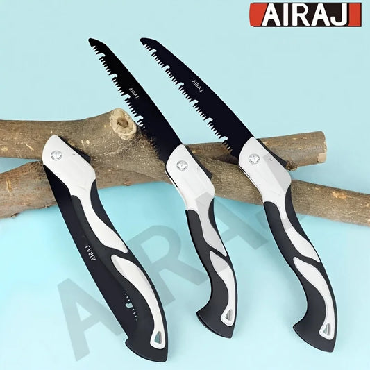 AIRAJ 3Pc Folding Hand 7-10 IN Saw Outdoor Logging Saw Woodworking Folding Portable Saw Garden Camping Pruning