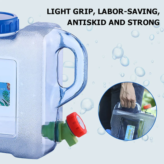 8 L Water Container with Faucet Water Can Bucket Large Capacity Water Bottle Portable Water Container For Outdoor Camping Travel
