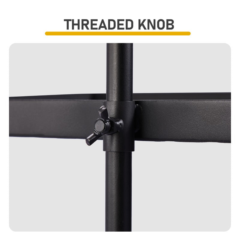 Swivel Campfire Grill Skillet Combo Portable Heavy Duty Camping Grill Grate with Height Adjustable Grill Grate and Grill Pan and Carry Bag Black