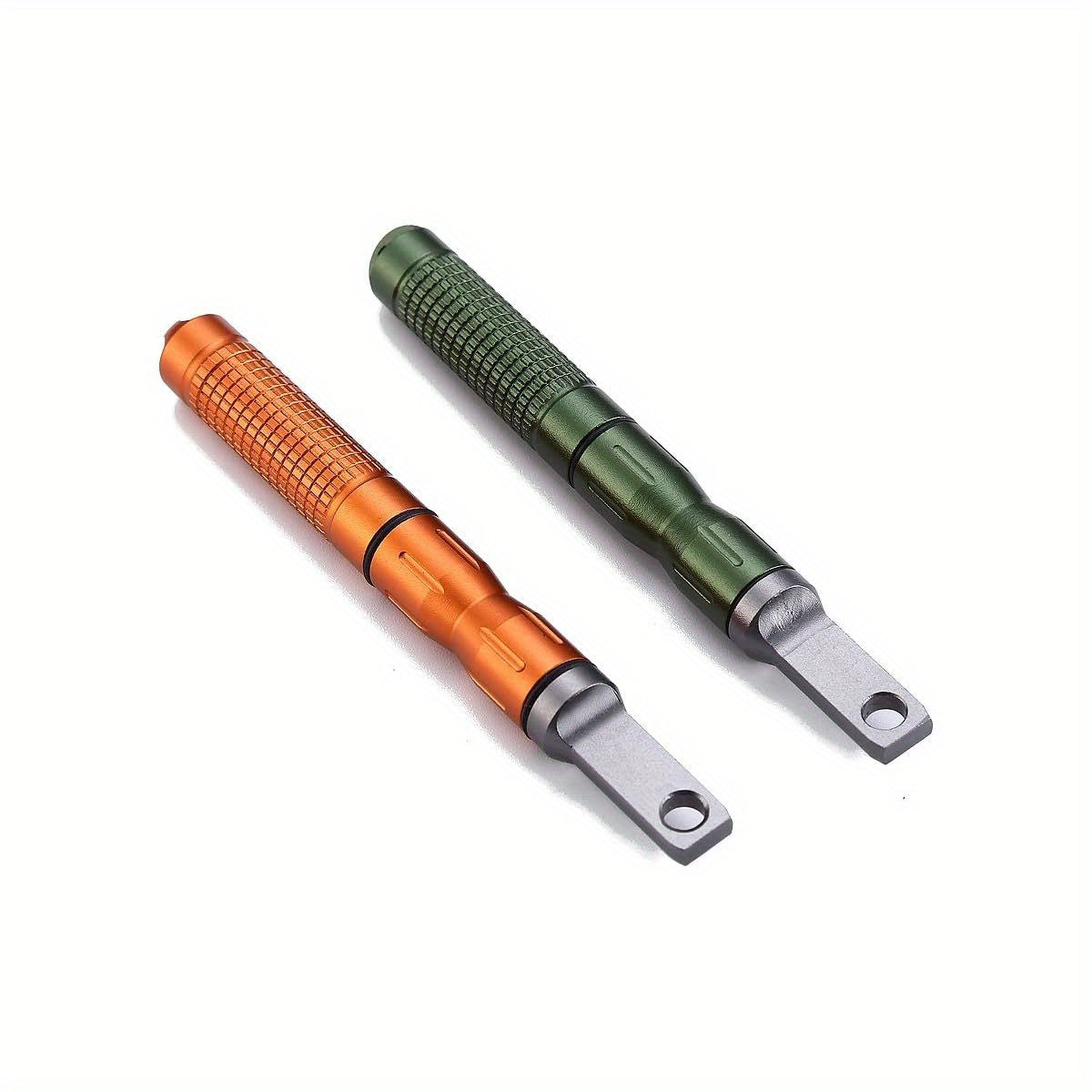 2pcs Compact Fire Starter with Scraper Striker, Replaceable Threaded Ferro Rod Flint Fire Steel Magnesium Rod, an Essential Part for EDC, Emergency Survival Kits, Camping, Hiking, Bush-Craft